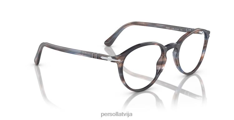 lv Persol po3218v brilles svītrains zils 2JTZL651
