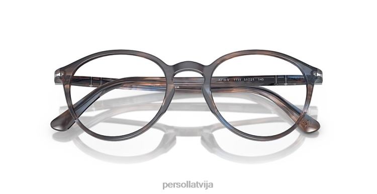 lv Persol po3218v brilles svītrains zils 2JTZL651