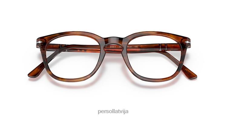 lv Persol po3258v brilles svītraini brūni 2JTZL750