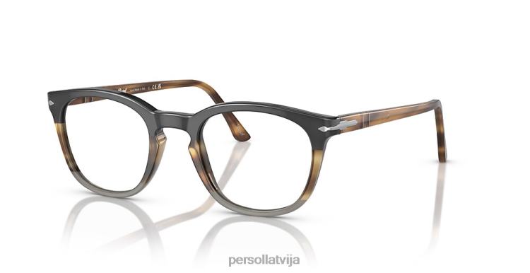 lv Persol po3258v brilles svītraini brūni 2JTZL755