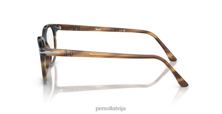 lv Persol po3258v brilles svītraini brūni 2JTZL755