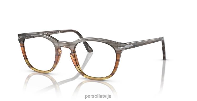 lv Persol po3258v brilles svītraini brūni 2JTZL756