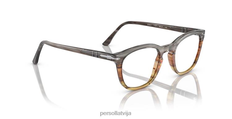 lv Persol po3258v brilles svītraini brūni 2JTZL756