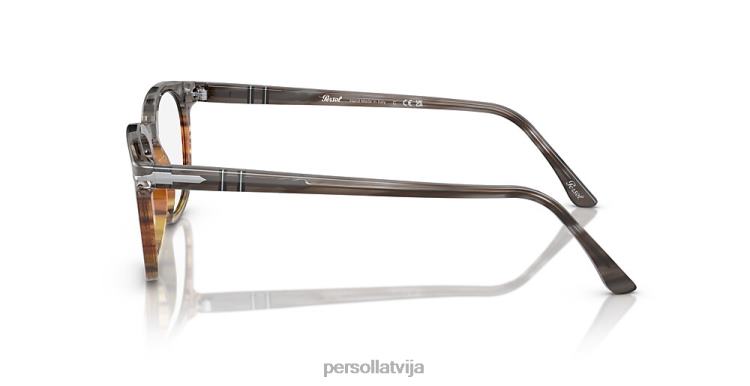 lv Persol po3258v brilles svītraini brūni 2JTZL756