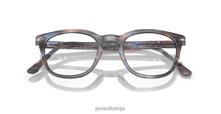 lv Persol po3258v brilles svītrains zils 2JTZL752