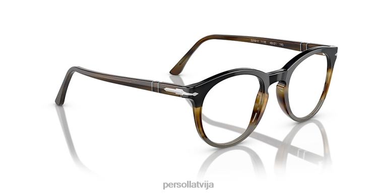 lv Persol po3259v brilles svītraini brūni 2JTZL769