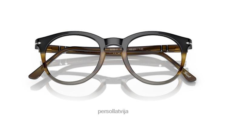 lv Persol po3259v brilles svītraini brūni 2JTZL769
