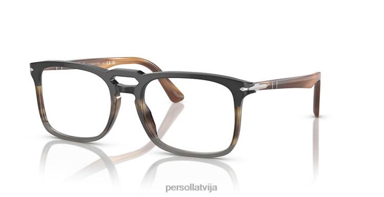 lv Persol po3277v brilles melns/svītrains pelēks 2JTZL922