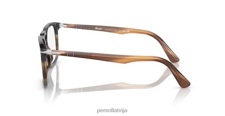 lv Persol po3277v brilles melns/svītrains pelēks 2JTZL922
