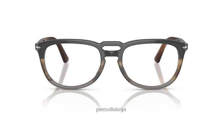 lv Persol po3278v brilles melns/svītrains brūns 2JTZL726