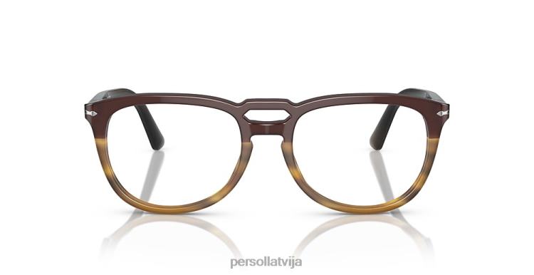 lv Persol po3278v brilles melns/svītrains brūns 2JTZL727