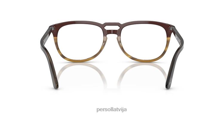 lv Persol po3278v brilles melns/svītrains brūns 2JTZL727