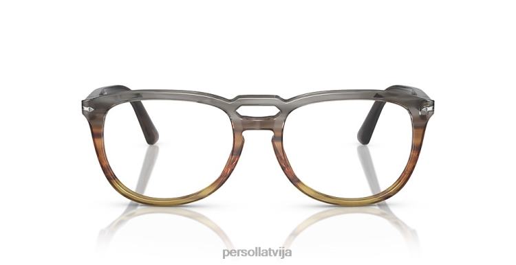 lv Persol po3278v brilles svītrains pelēks gradients brūns 2JTZL728