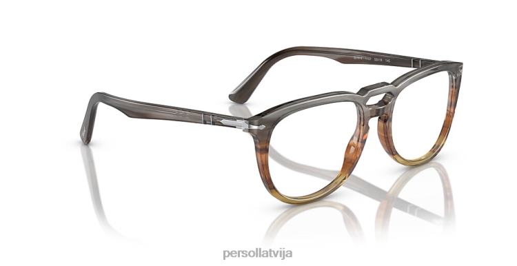 lv Persol po3278v brilles svītrains pelēks gradients brūns 2JTZL728