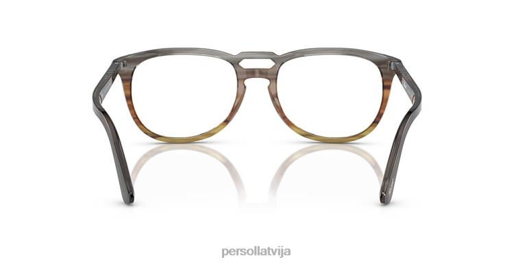 lv Persol po3278v brilles svītrains pelēks gradients brūns 2JTZL728