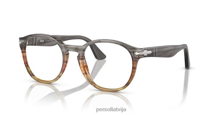 lv Persol po3284v brilles svītrains pelēks gradients svītrains brūns 2JTZL716