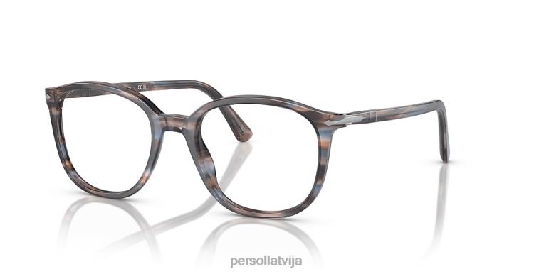 lv Persol po3317v brilles svītrains zils 2JTZL913