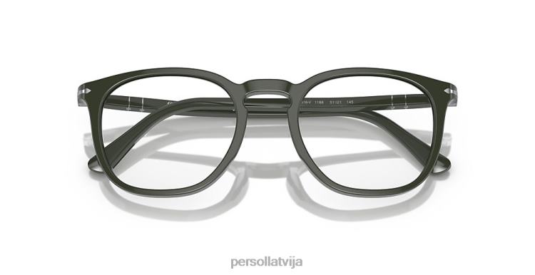 lv Persol po3318v brilles matēts tumši zaļš 2JTZL635