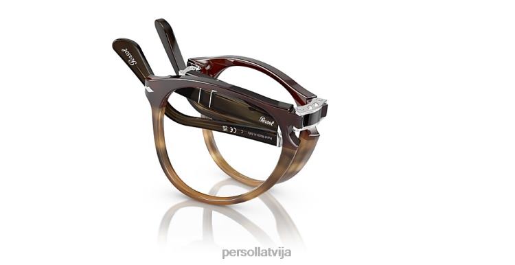 lv Persol po9714vm brilles svītraini brūni 2JTZL672