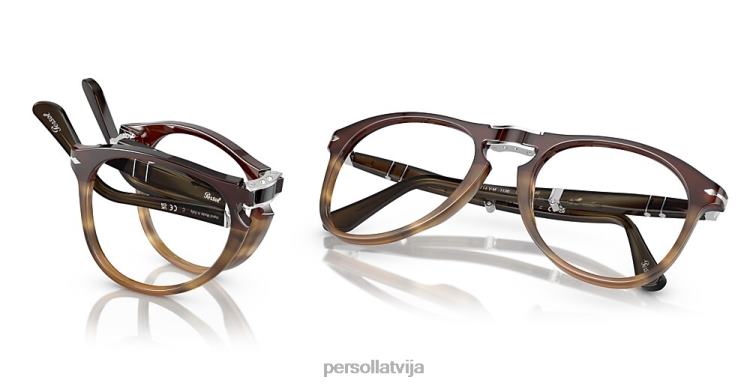 lv Persol po9714vm brilles svītraini brūni 2JTZL672