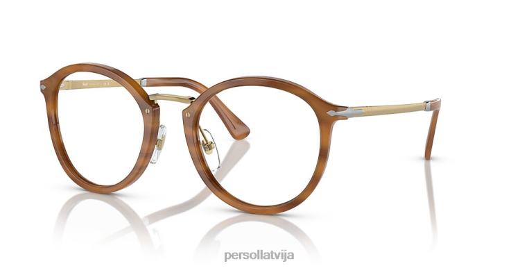 lv Persol po3309v-vico brilles svītraini brūni 2JTZL538