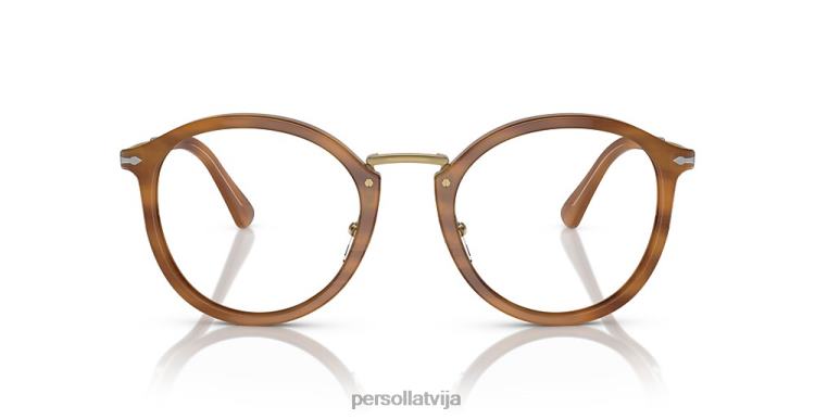 lv Persol po3309v-vico brilles svītraini brūni 2JTZL538