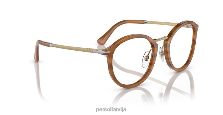 lv Persol po3309v-vico brilles svītraini brūni 2JTZL538