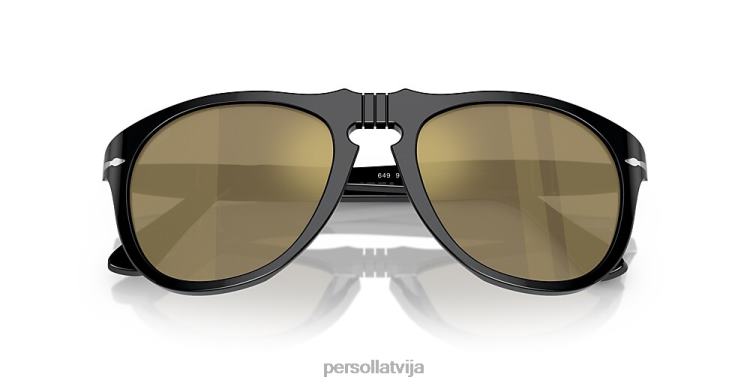 lv Persol 649 - ekskluzīvs saulesbrilles melns 2JTZL207