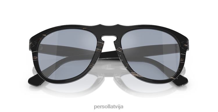lv Persol 649 sērija-tagara saulesbrilles pulēta melna 2JTZL377