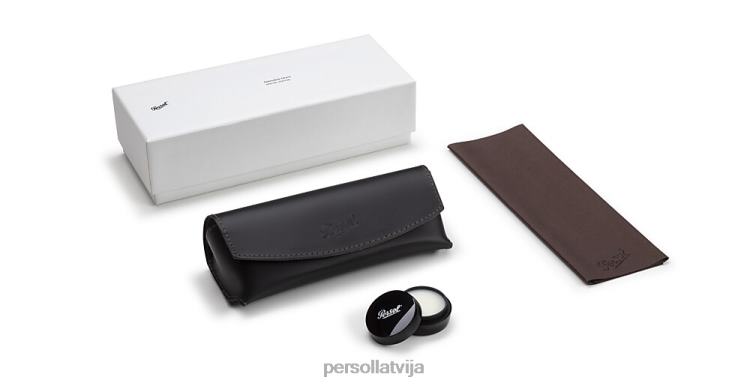 lv Persol 649 sērija-tagara saulesbrilles pulēta melna 2JTZL377