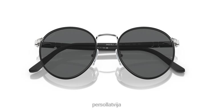 lv Persol po2422sj saulesbrilles sudraba matēts melns 2JTZL257