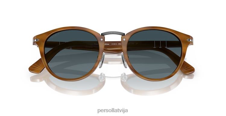lv Persol po3108s saulesbrilles svītraini brūni 2JTZL32