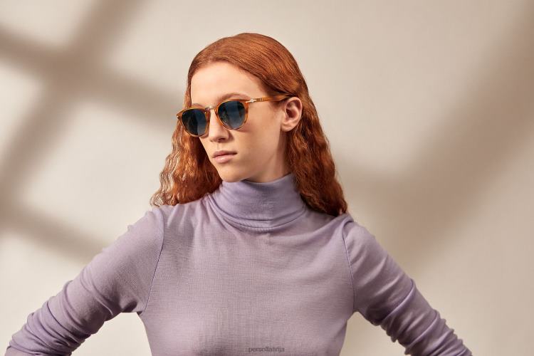 lv Persol po3108s saulesbrilles svītraini brūni 2JTZL32