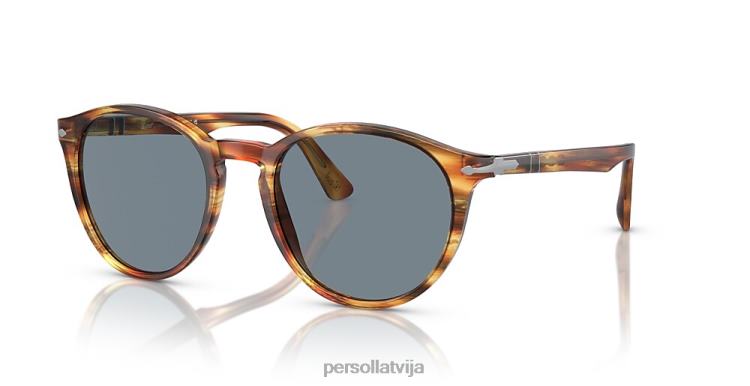 lv Persol po3152s saulesbrilles brūns svītrains dzeltens 2JTZL205