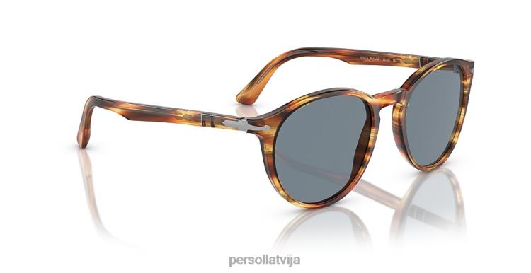 lv Persol po3152s saulesbrilles brūns svītrains dzeltens 2JTZL205