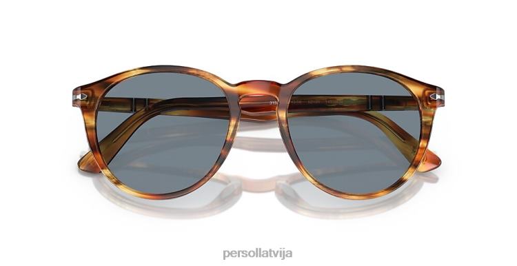 lv Persol po3152s saulesbrilles brūns svītrains dzeltens 2JTZL205