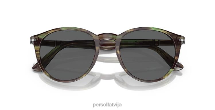 lv Persol po3152s saulesbrilles svītrains zaļš 2JTZL203