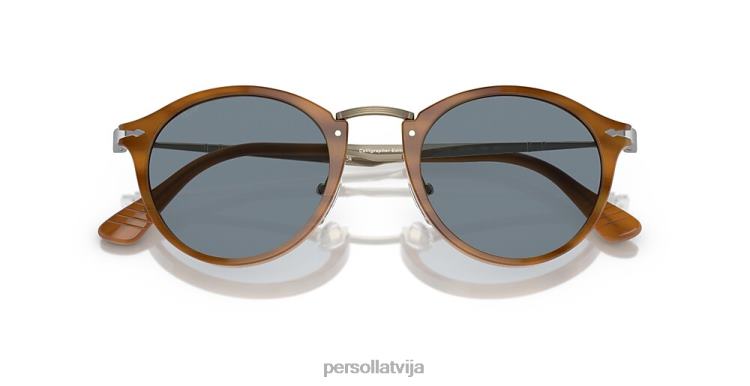 lv Persol po3166s saulesbrilles svītraini brūni 2JTZL187