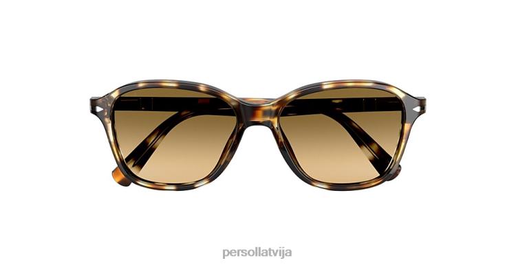 lv Persol po3244s saulesbrilles brūns svītrains dzeltens 2JTZL260