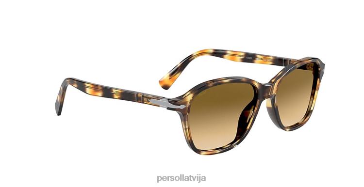 lv Persol po3244s saulesbrilles brūns svītrains dzeltens 2JTZL260