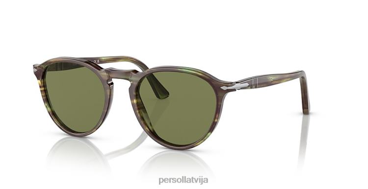 lv Persol po3286s saulesbrilles svītrains zaļš 2JTZL29