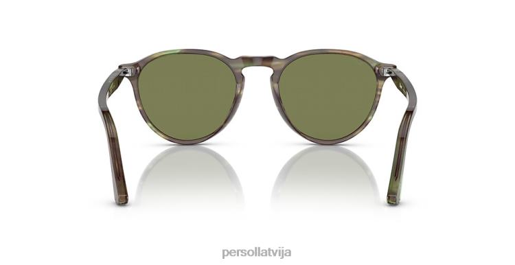lv Persol po3286s saulesbrilles svītrains zaļš 2JTZL29
