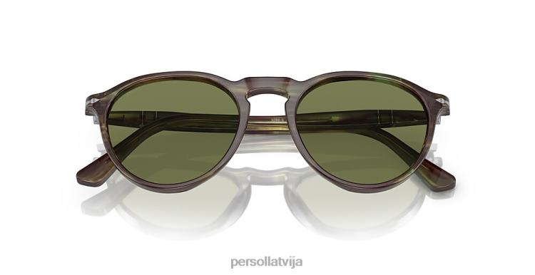 lv Persol po3286s saulesbrilles svītrains zaļš 2JTZL29