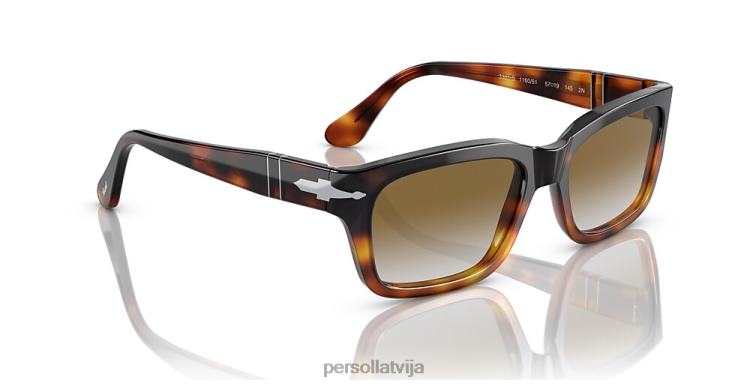 lv Persol po3301s saulesbrilles brūns griezums gaiši brūns bruņurupucis 2JTZL160