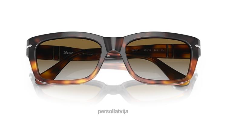 lv Persol po3301s saulesbrilles brūns griezums gaiši brūns bruņurupucis 2JTZL160