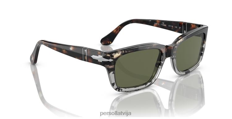 lv Persol po3301s saulesbrilles brūns griezums pelēks bruņurupucis 2JTZL162