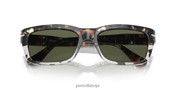 lv Persol po3301s saulesbrilles brūns griezums pelēks bruņurupucis 2JTZL162