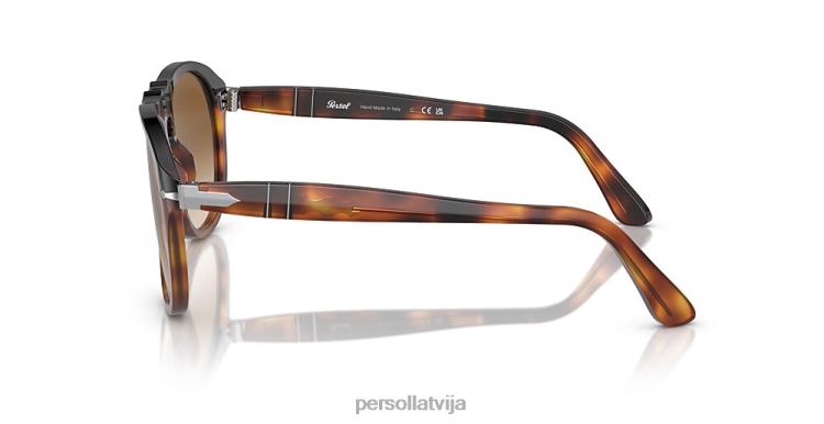 lv Persol 649-oriģināls saulesbrilles tumši brūns/gaiši brūns bruņurupucis 2JTZL54