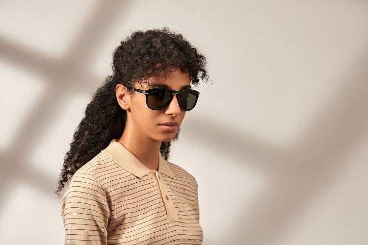 lv Persol 714-oriģināls saulesbrilles melns 2JTZL81