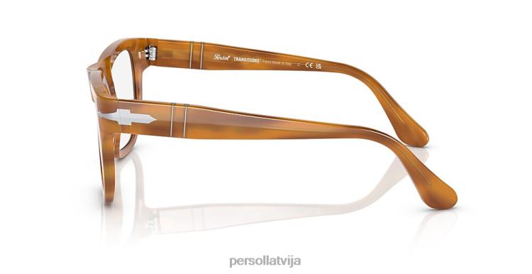 lv Persol po3306s-pārejas saulesbrilles svītraini brūni 2JTZL508
